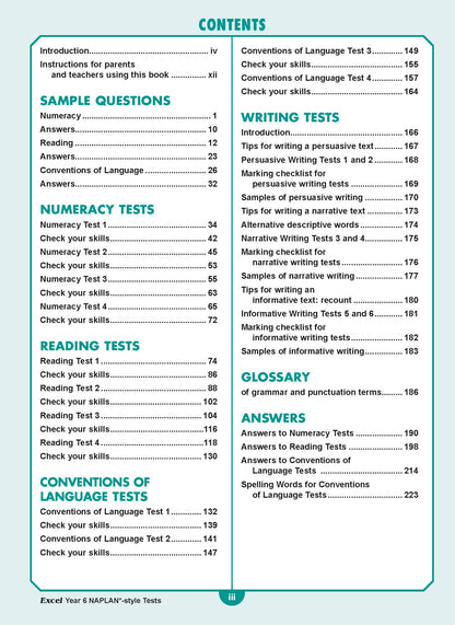 Excel Year 6 NAPLAN*-style Tests