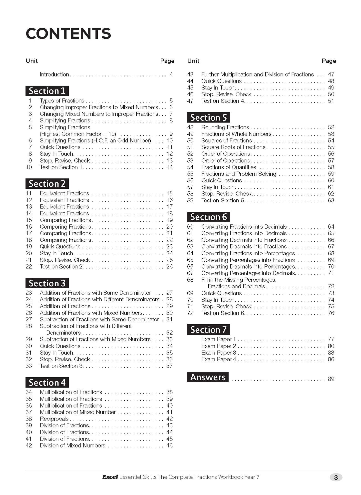 Excel Maths Book Pack Year 7
