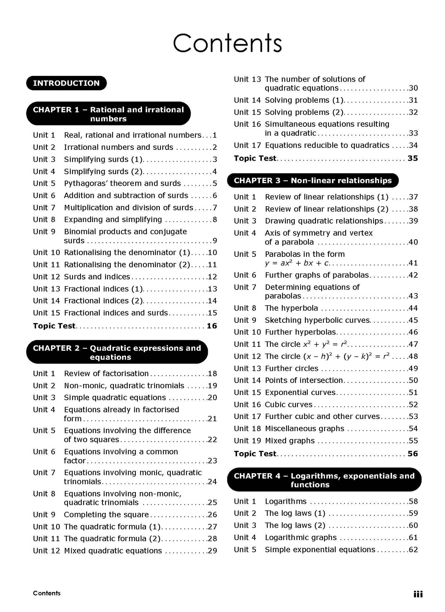 Excel Essential Skills - Advanced Mathematics Revision & Exam Workbook Year 10