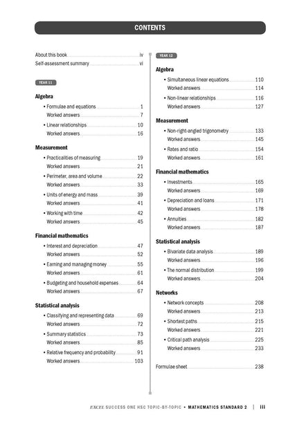 Excel HSC Year 12 Maths Standard 2 Book Pack