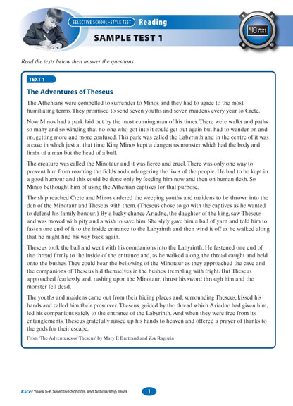 Excel Selective Schools and Scholarship Book Pack Years 5-6