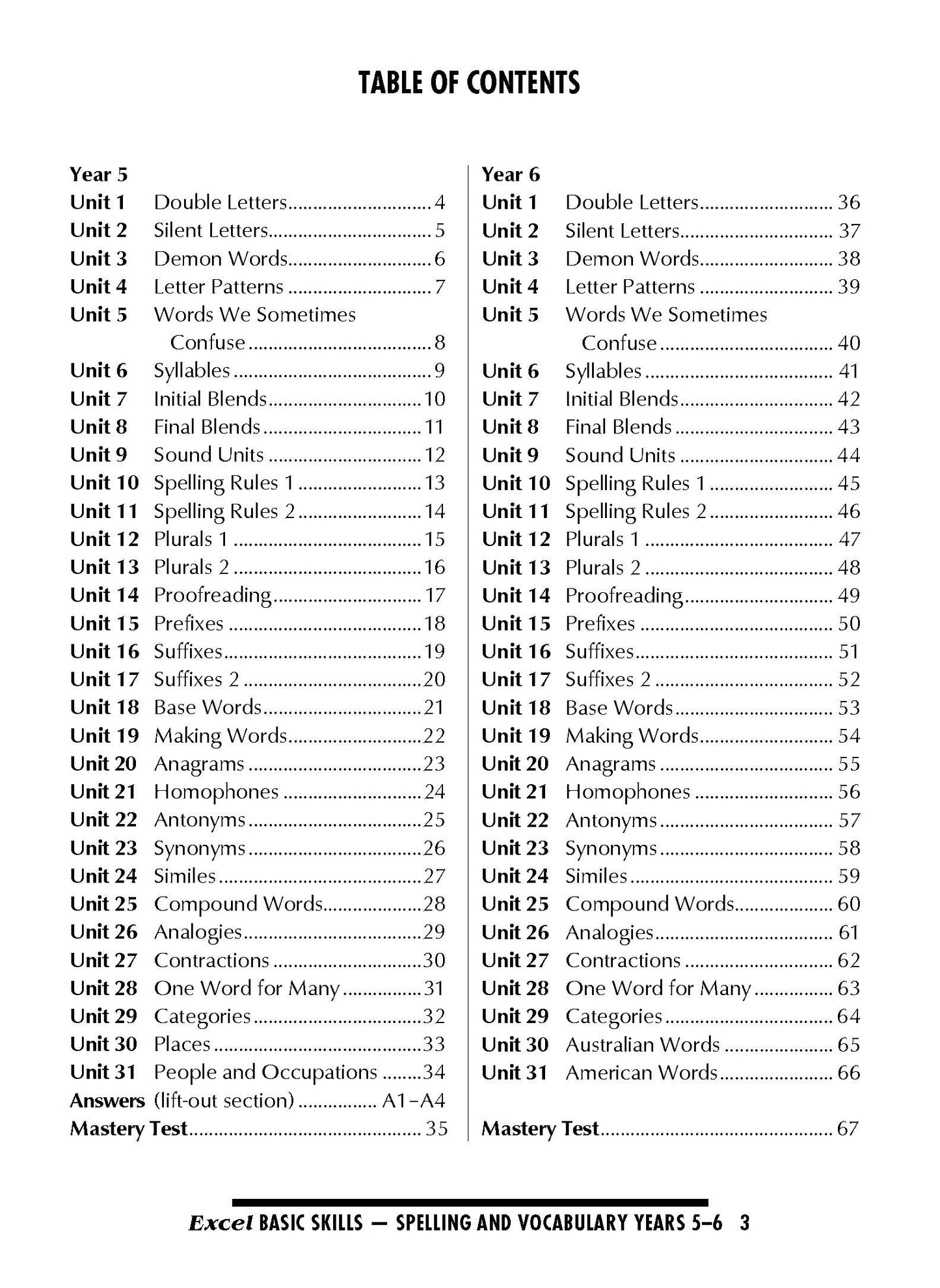 Excel Basic Skills English Book Pack Years 5-6