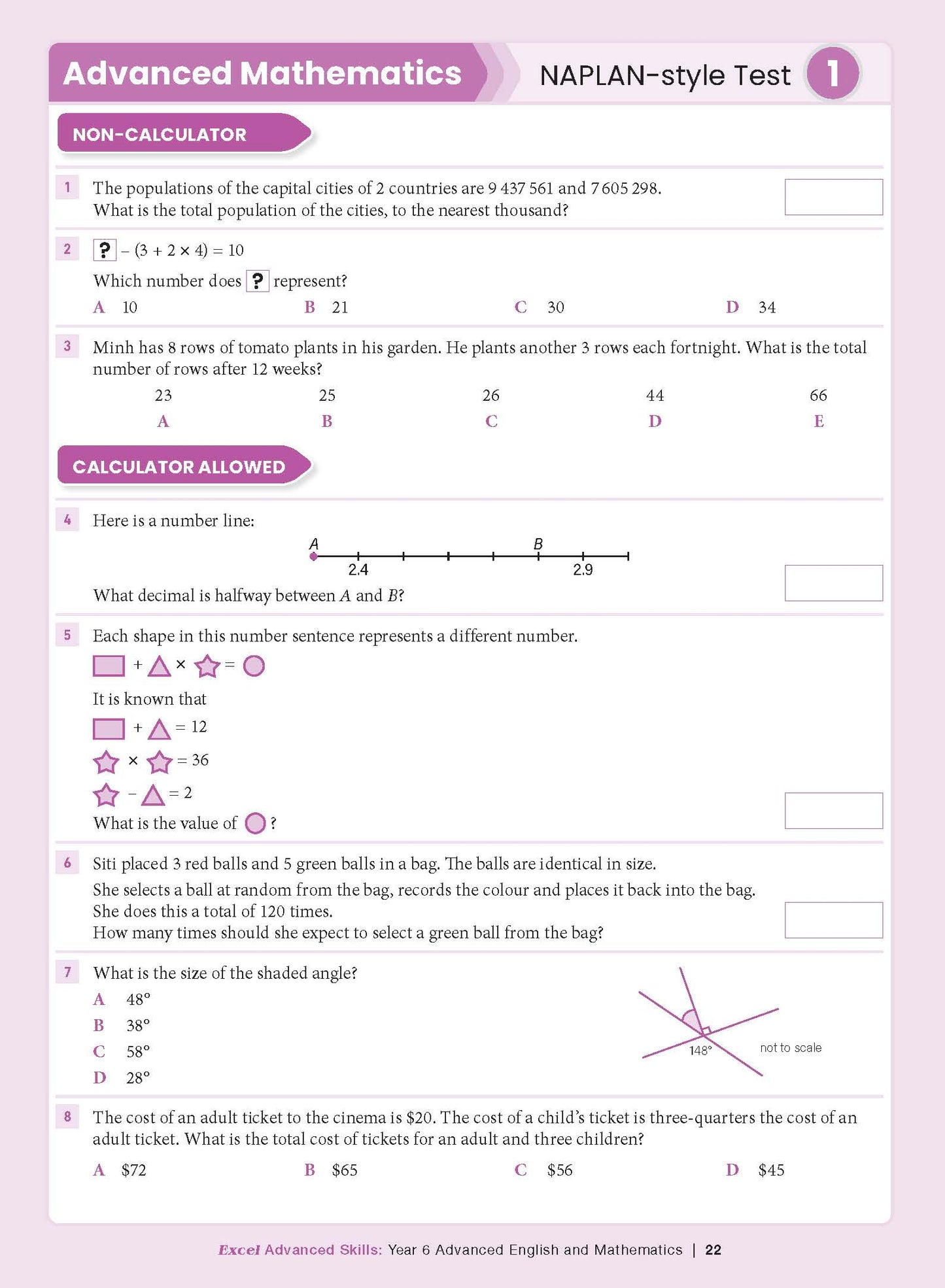 Excel Advanced Skills - Advanced English and Mathematics Year 6