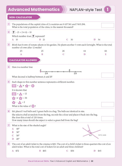 Excel Advanced Skills - Advanced English and Mathematics Year 6