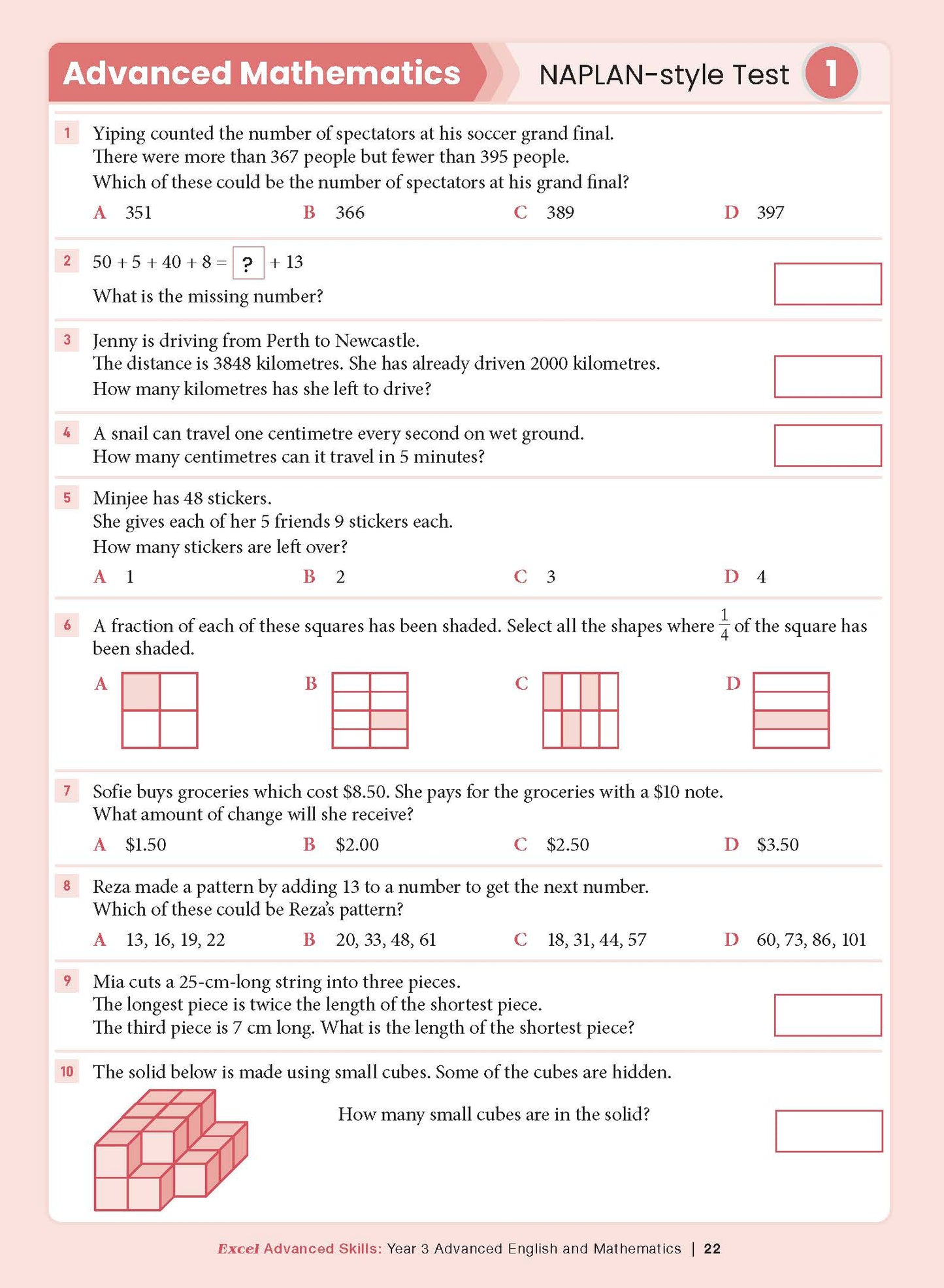 Excel Advanced Skills - Advanced English and Mathematics Year 3