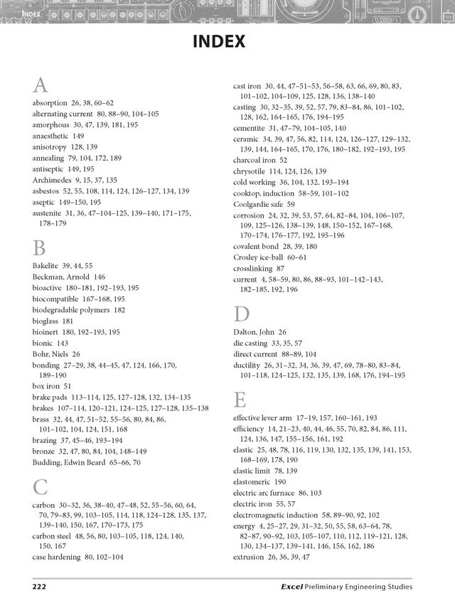 Excel HSC Year 11 Engineering Studies