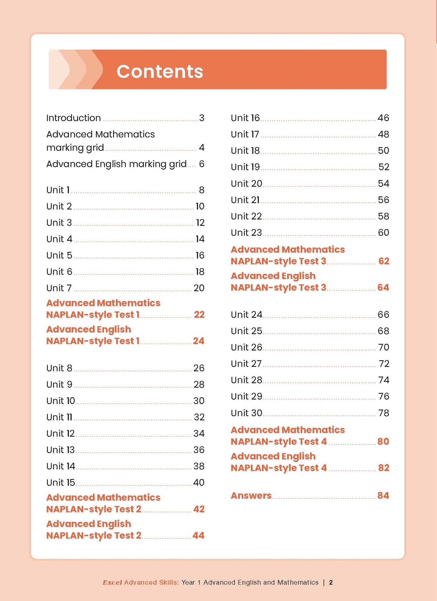 Excel Advanced Skills - Advanced English and Mathematics Year 1