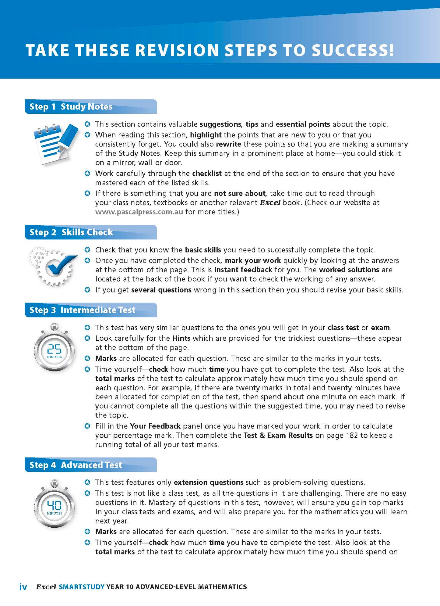 Excel SmartStudy - Advanced Mathematics Year 10