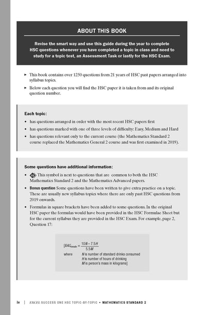 Excel HSC Year 12 Maths Standard 2 Book Pack