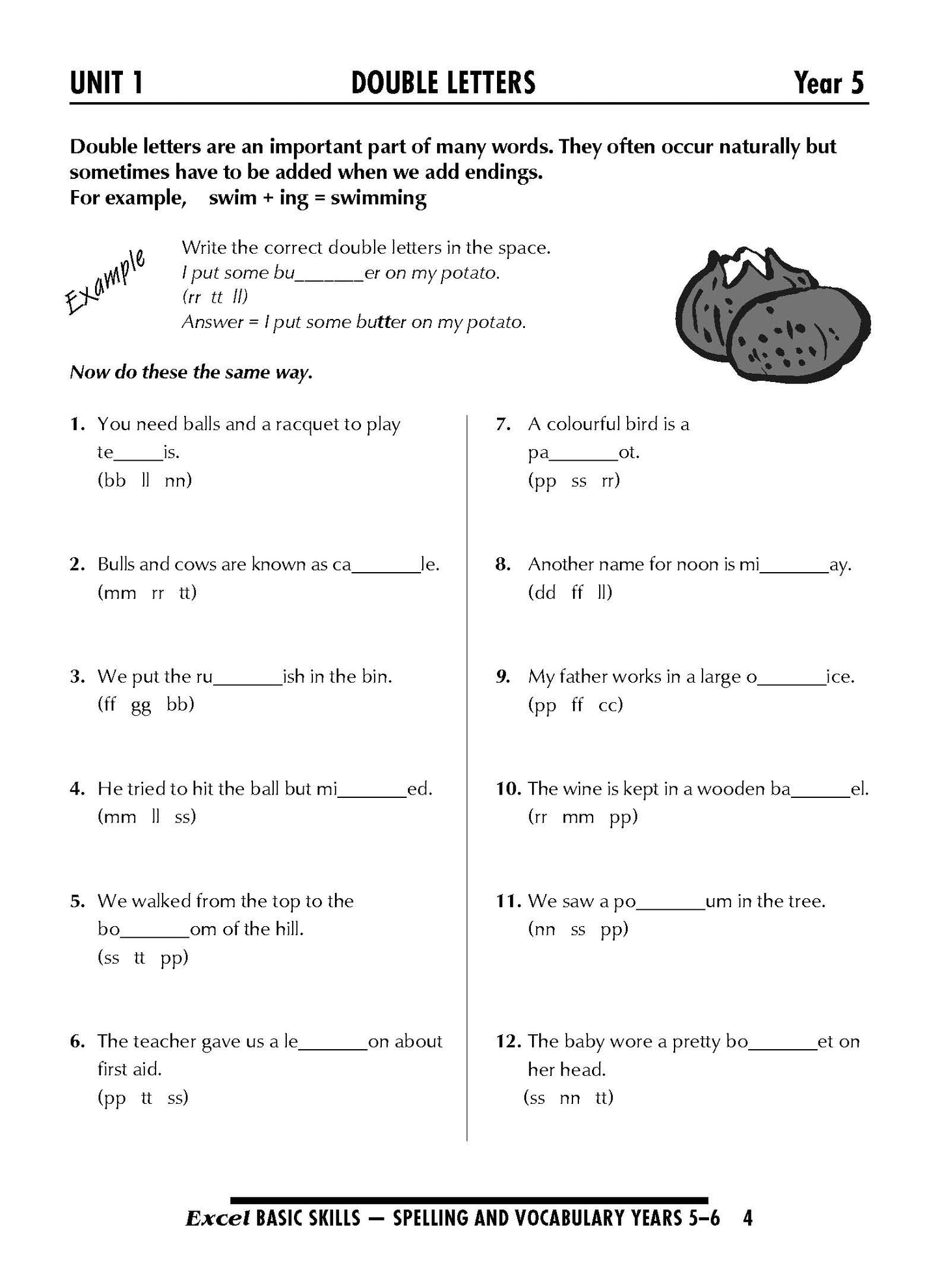 Excel Basic Skills English Book Pack Years 5-6