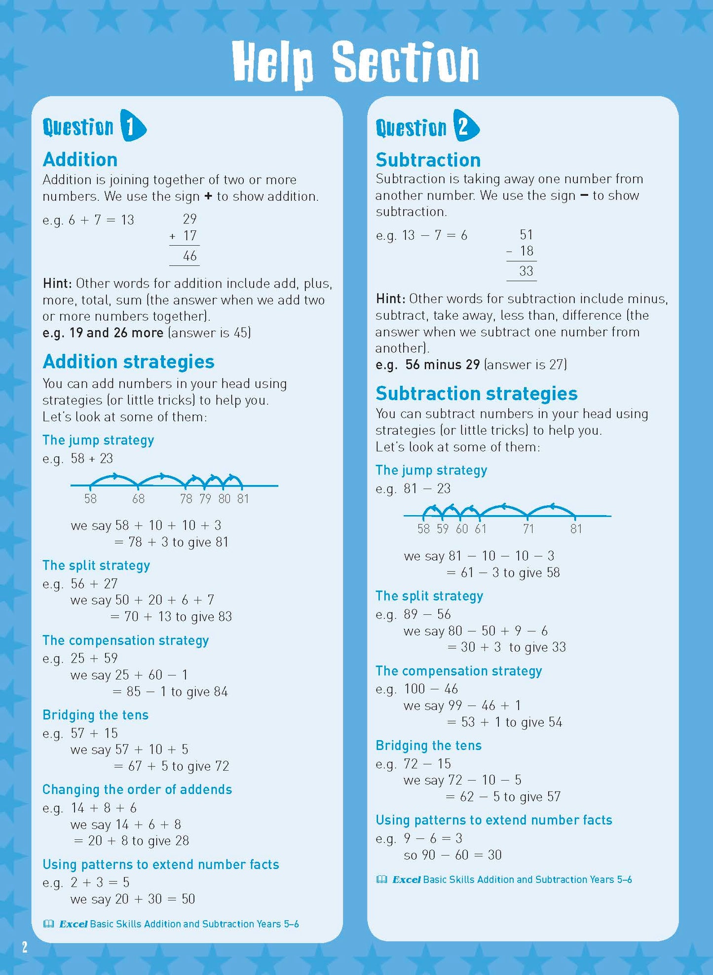 Excel Basic Skills - Mental Maths Strategies Year 5