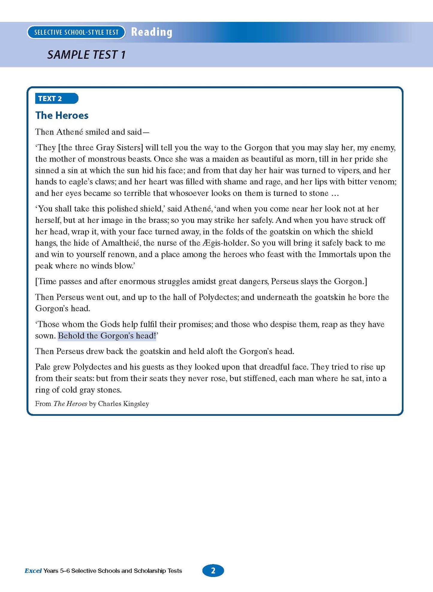 Excel Selective Schools and Scholarship Tests Years 5-6