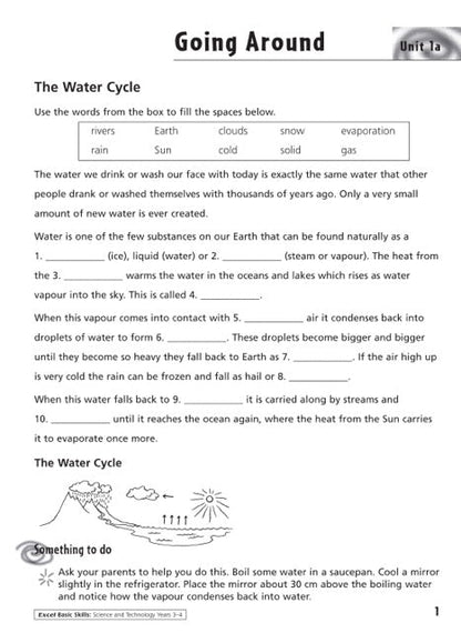 Excel Basic Skills - Science and Technology Years 3-4