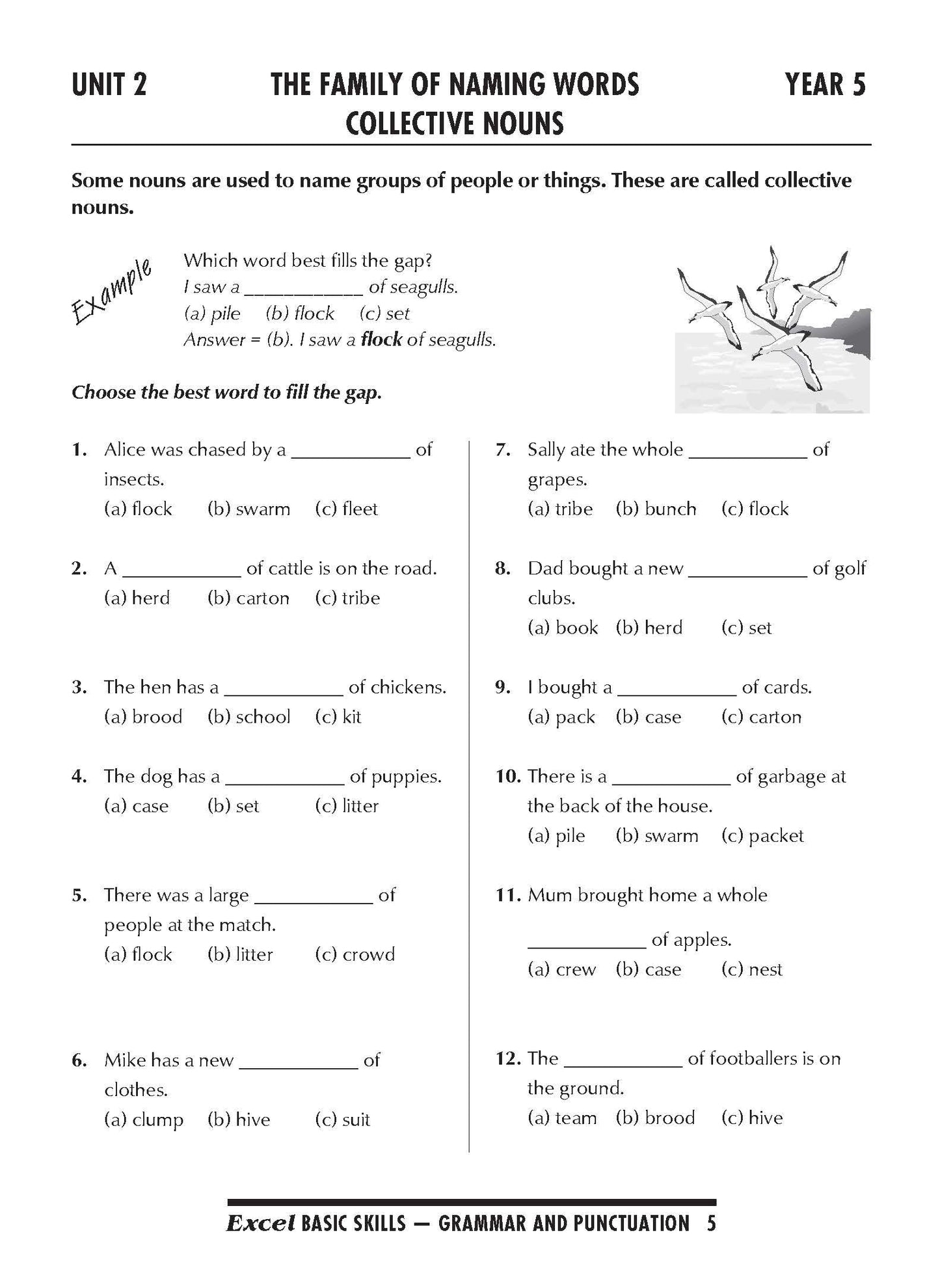Excel Basic Skills - Grammar and Punctuation Years 5-6