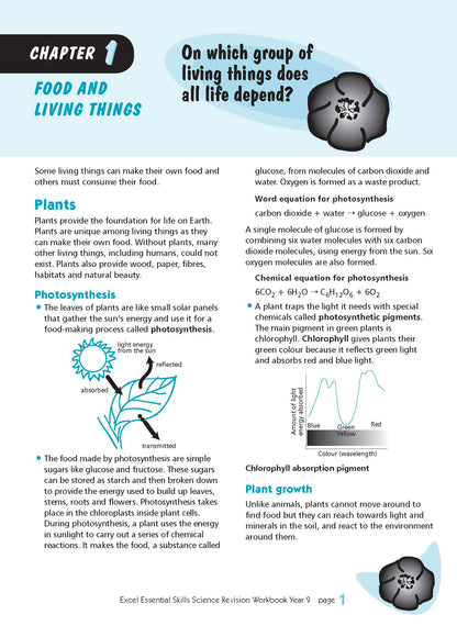 Excel Essential Skills - Science Revision Workbook Year 9