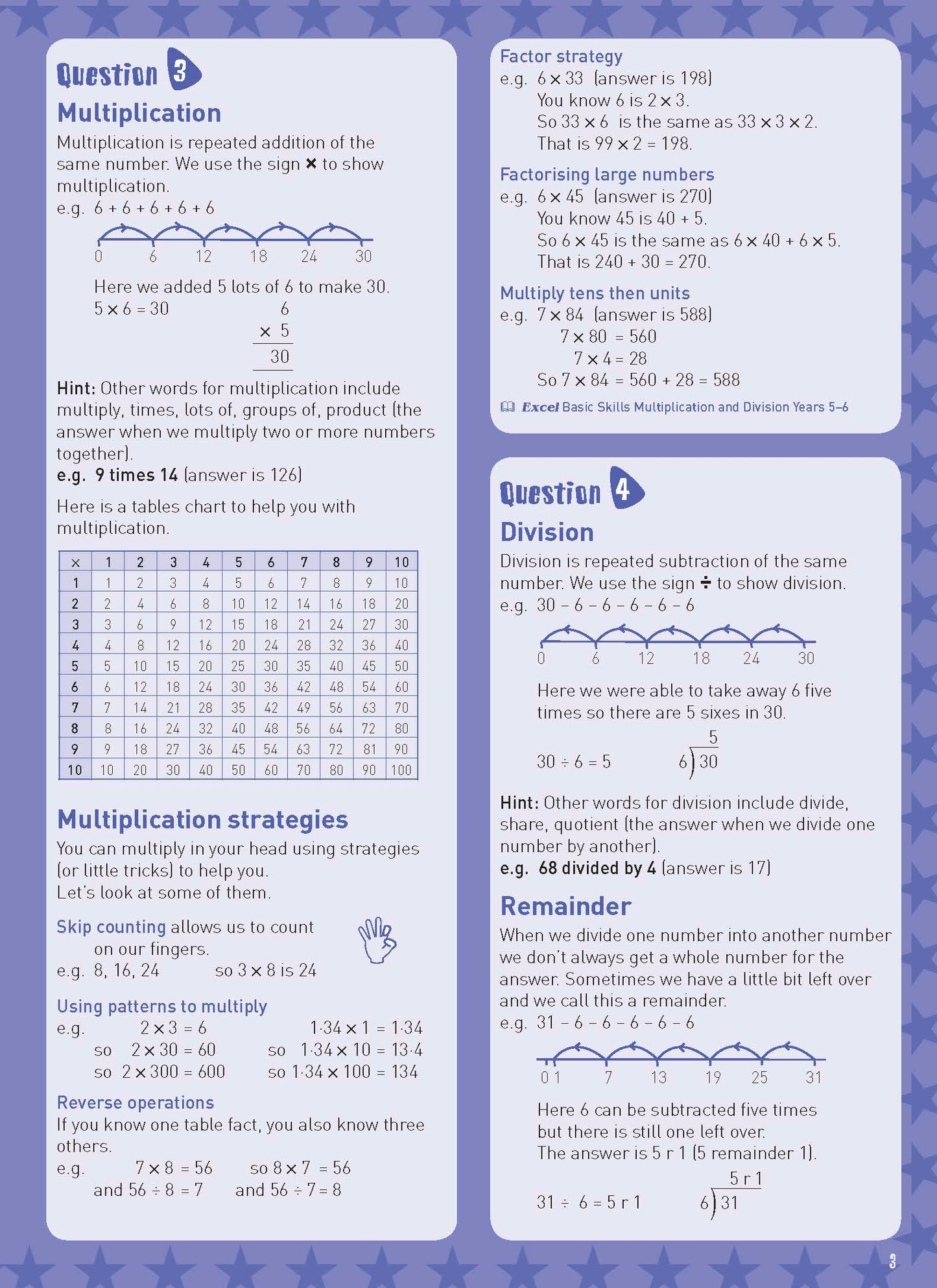 Excel Basic Skills - Mental Maths Strategies Year 6