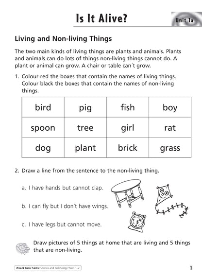 Excel Basic Skills - Science and Technology Years 1-2