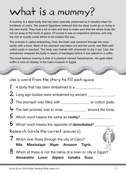 Excel Basic Skills - Basic Reading Skills Years 5-6