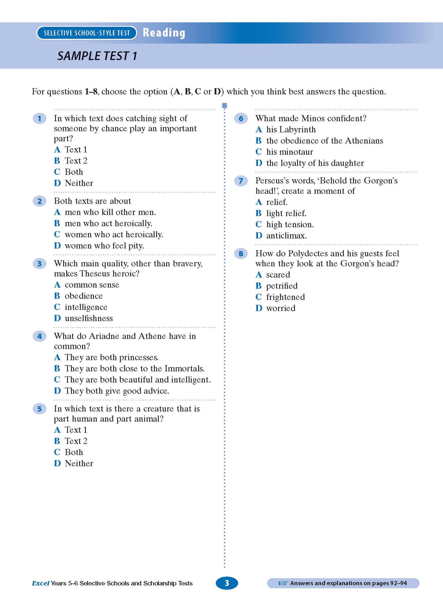 Excel Selective Schools and Scholarship Tests Years 5-6