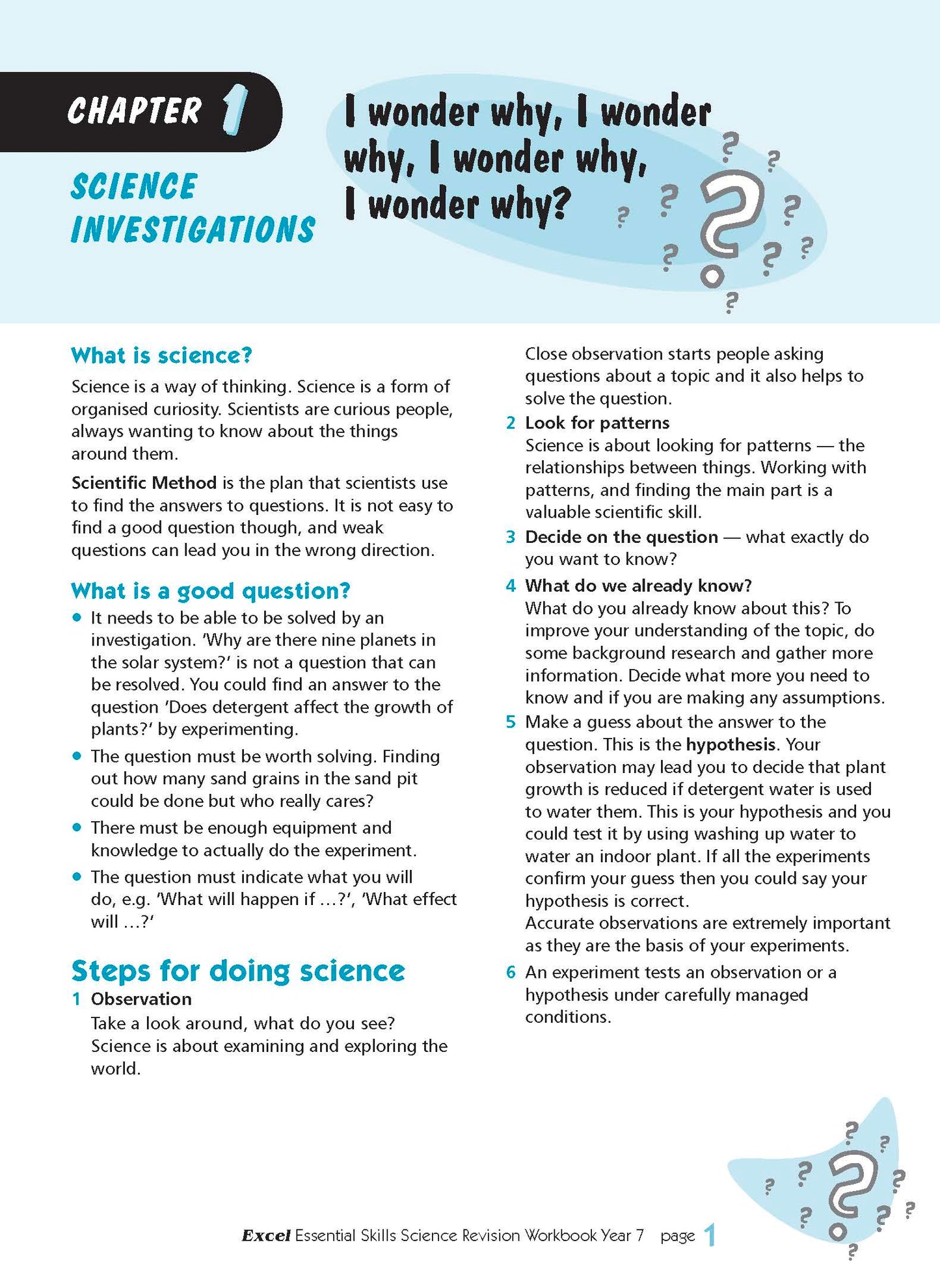 Excel Essential Skills - Science Revision Workbook Year 7