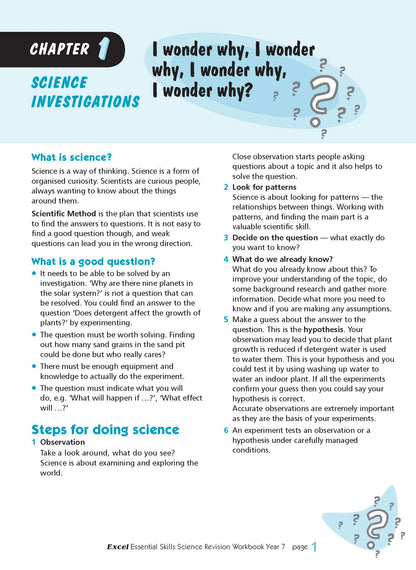 Excel Essential Skills - Science Revision Workbook Year 7