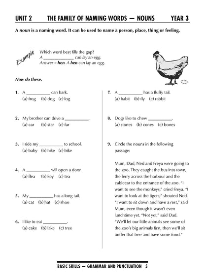 Excel Basic Skills - Grammar and Punctuation Years 3-4