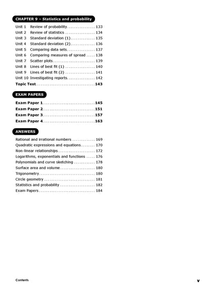 Excel Essential Skills - Advanced Mathematics Revision & Exam Workbook Year 10