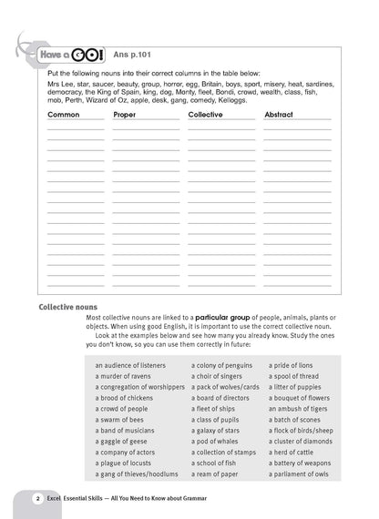 Excel Essential Skills - All You Need To Know About Grammar Years 7-10