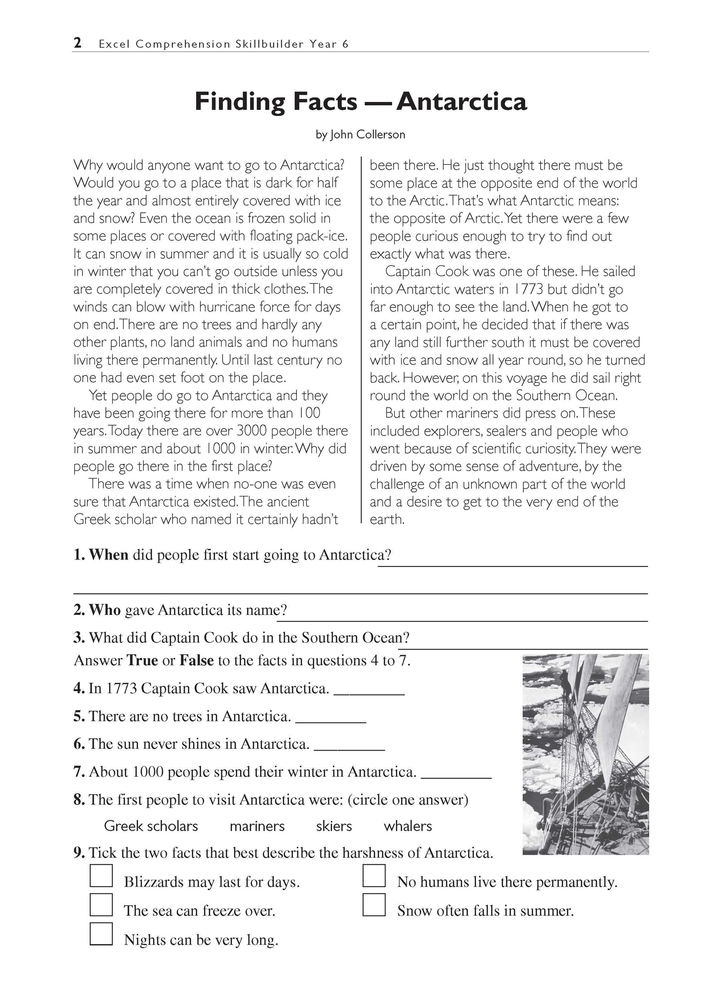 Excel Basic Skills - Comprehension and Written Expression Year 6