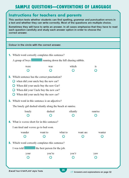 Excel Year 6 NAPLAN*-style Tests