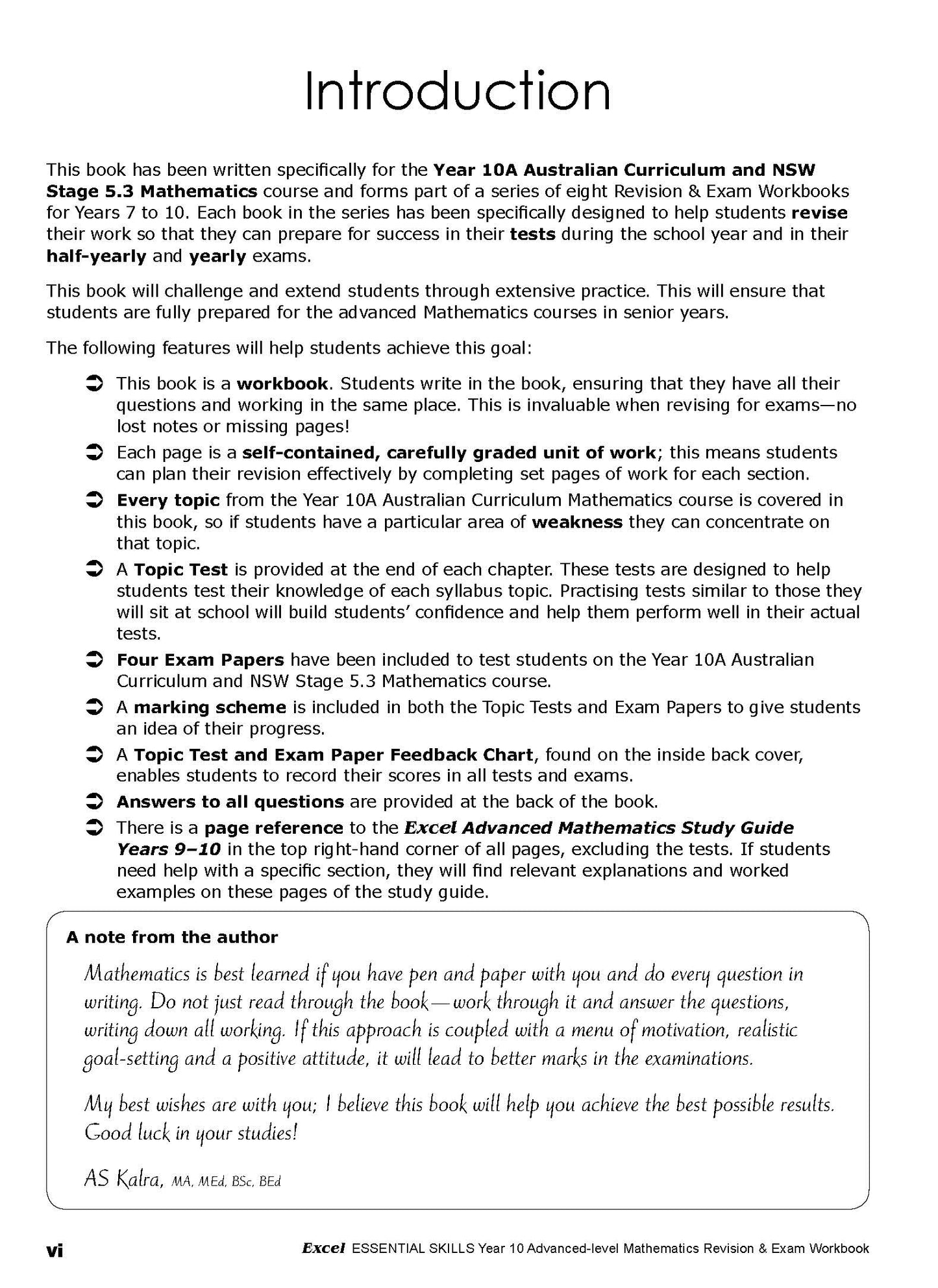 Excel Essential Skills - Advanced Mathematics Revision & Exam Workbook Year 10