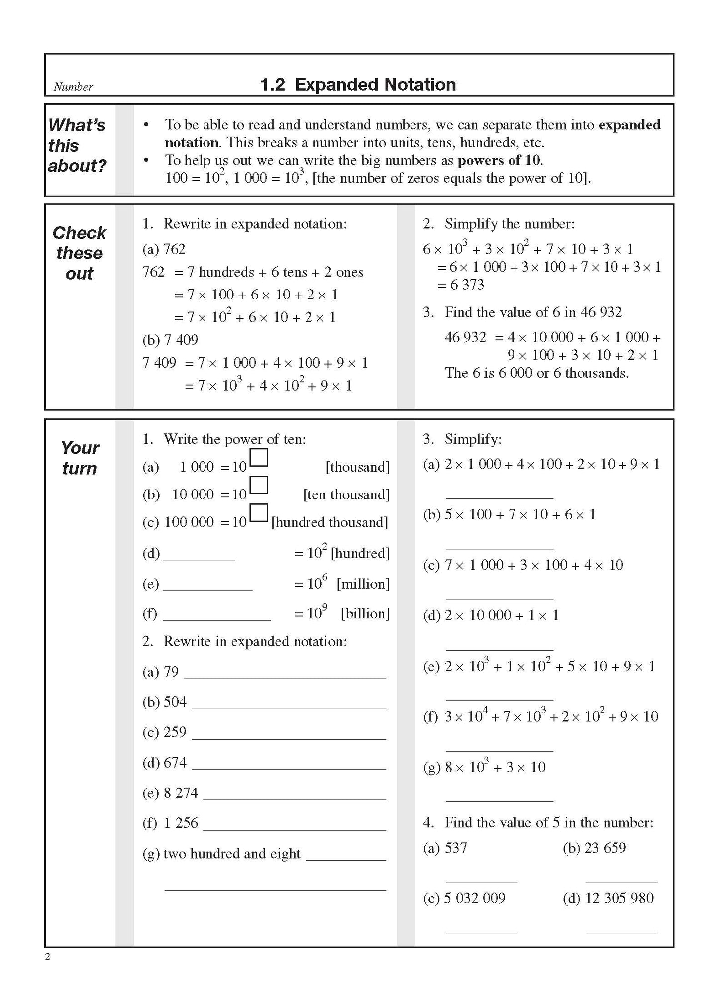 Excel Basic Skills - Whole Numbers, Decimals, Percentages and Fractions Year 7