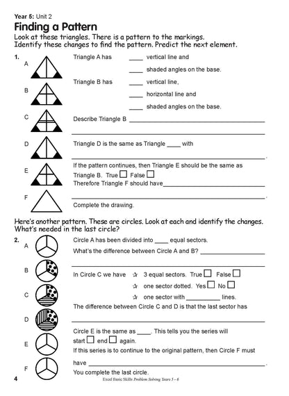 Excel Basic Skills - Problem Solving Years 5-6