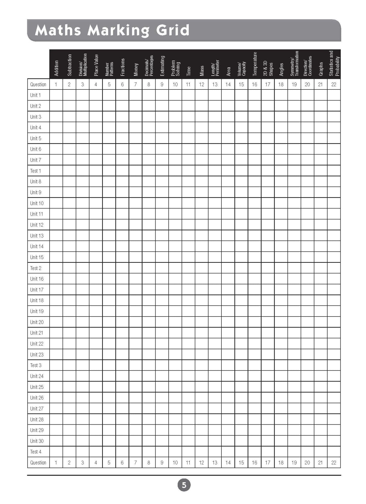 Excel Basic Skills - English and Mathematics Year 6
