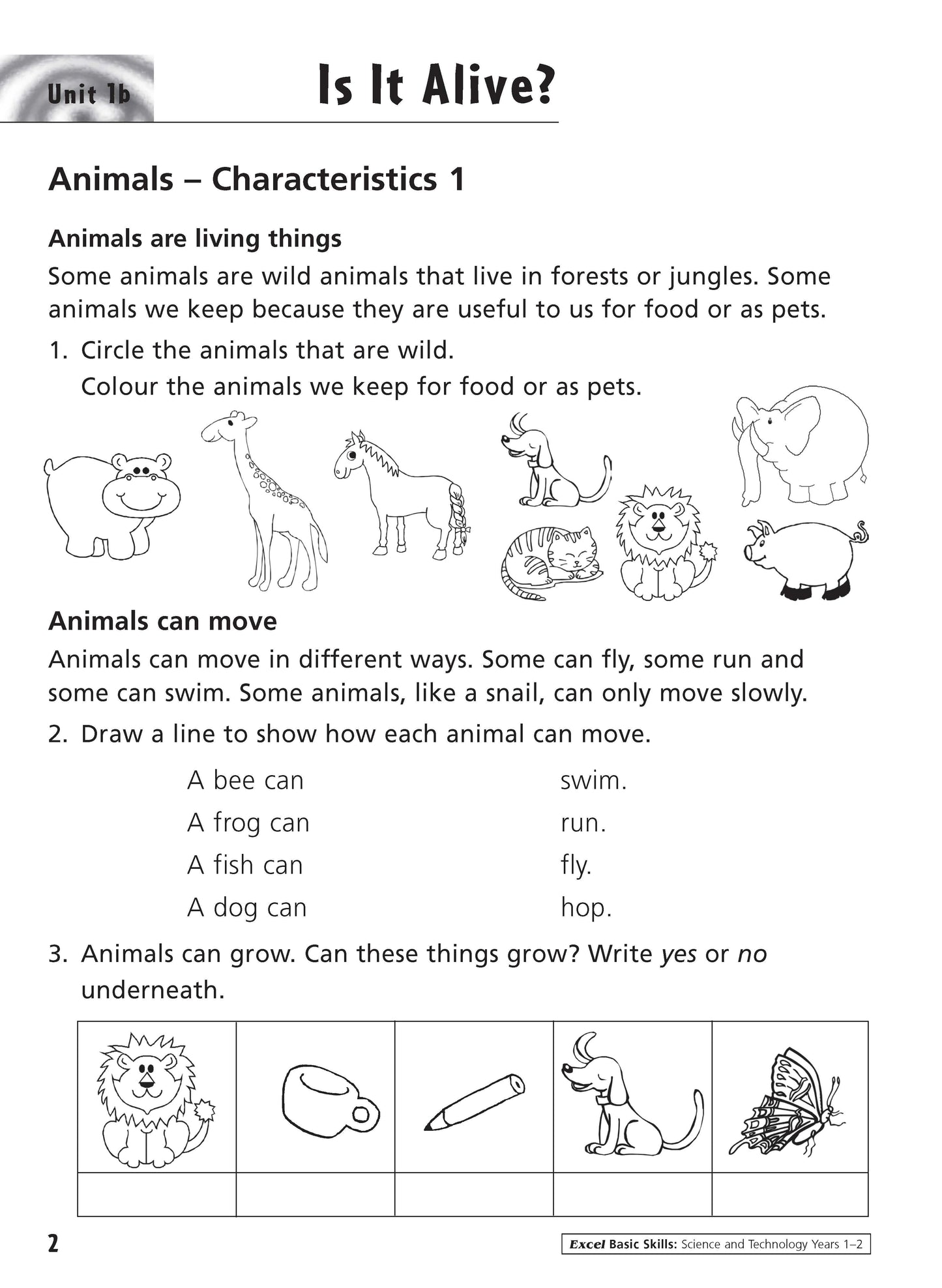 Excel Basic Skills - Science and Technology Years 1-2