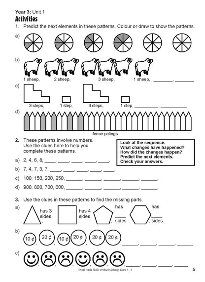 Excel Basic Skills - Problem Solving Years 3-4