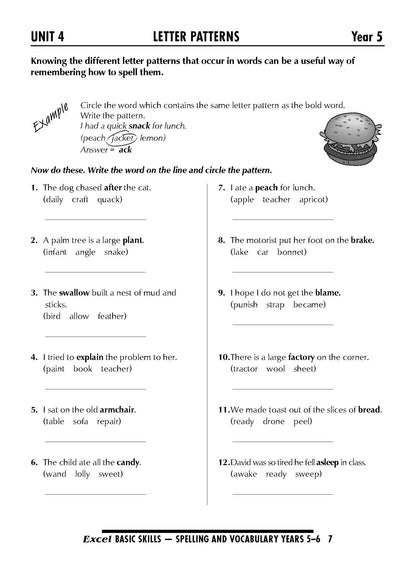 Excel Basic Skills - Spelling and Vocabulary Years 5-6