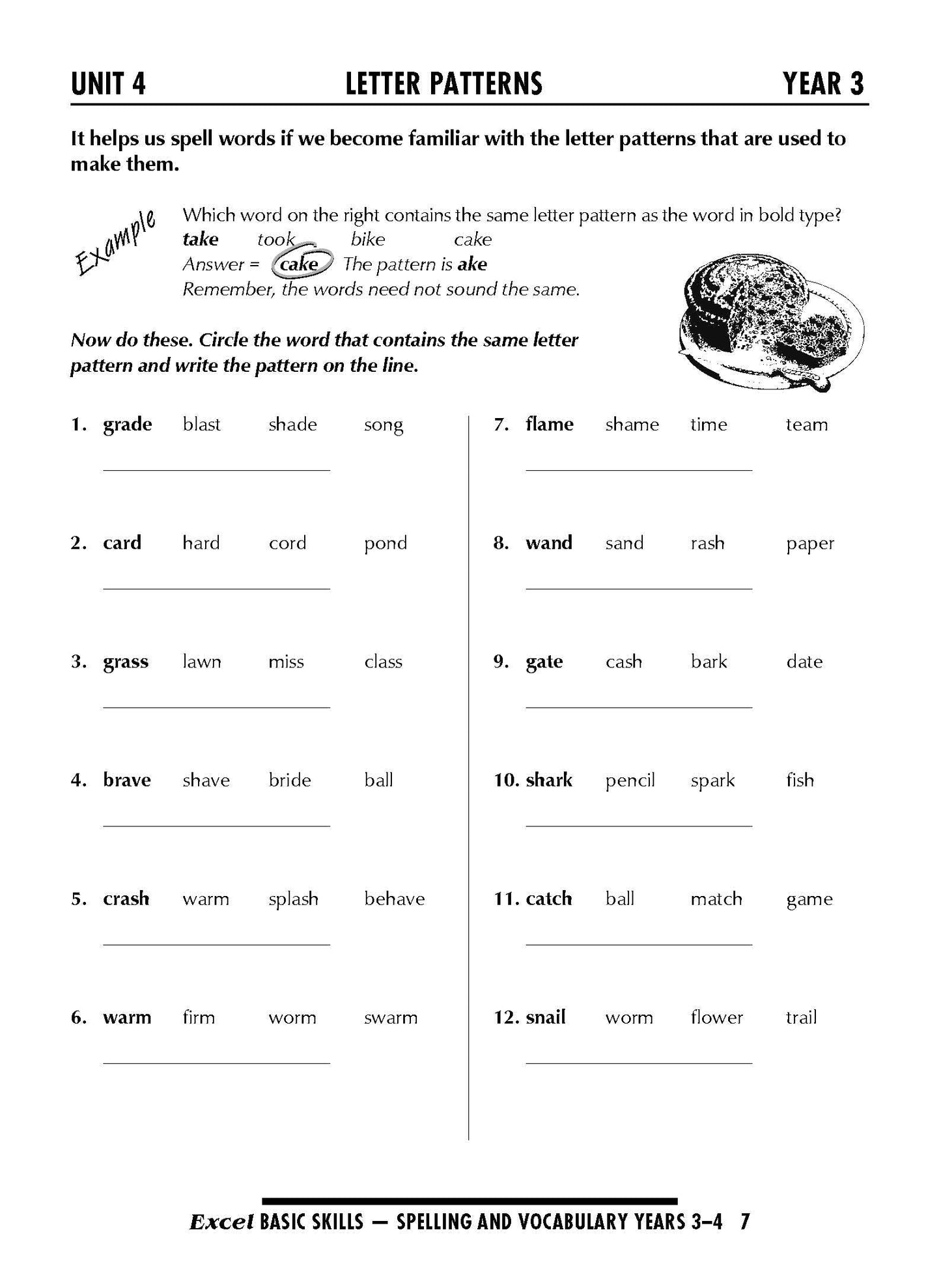 Excel Basic Skills - Spelling and Vocabulary Years 3-4