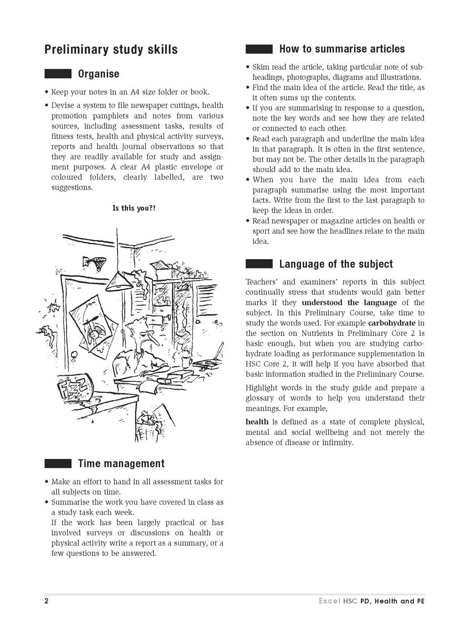 Excel HSC Year 11 and 12 PDHPE Study Guide