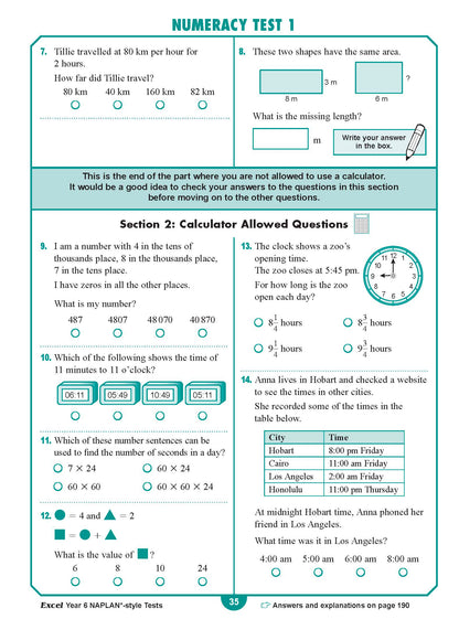 Excel Year 6 NAPLAN*-style Tests