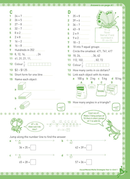 Excel Basic Skills - Mental Maths Strategies Year 4