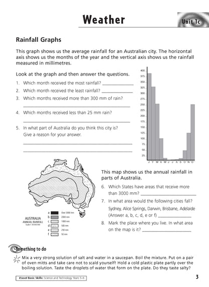 Excel Basic Skills - Science and Technology Years 5-6