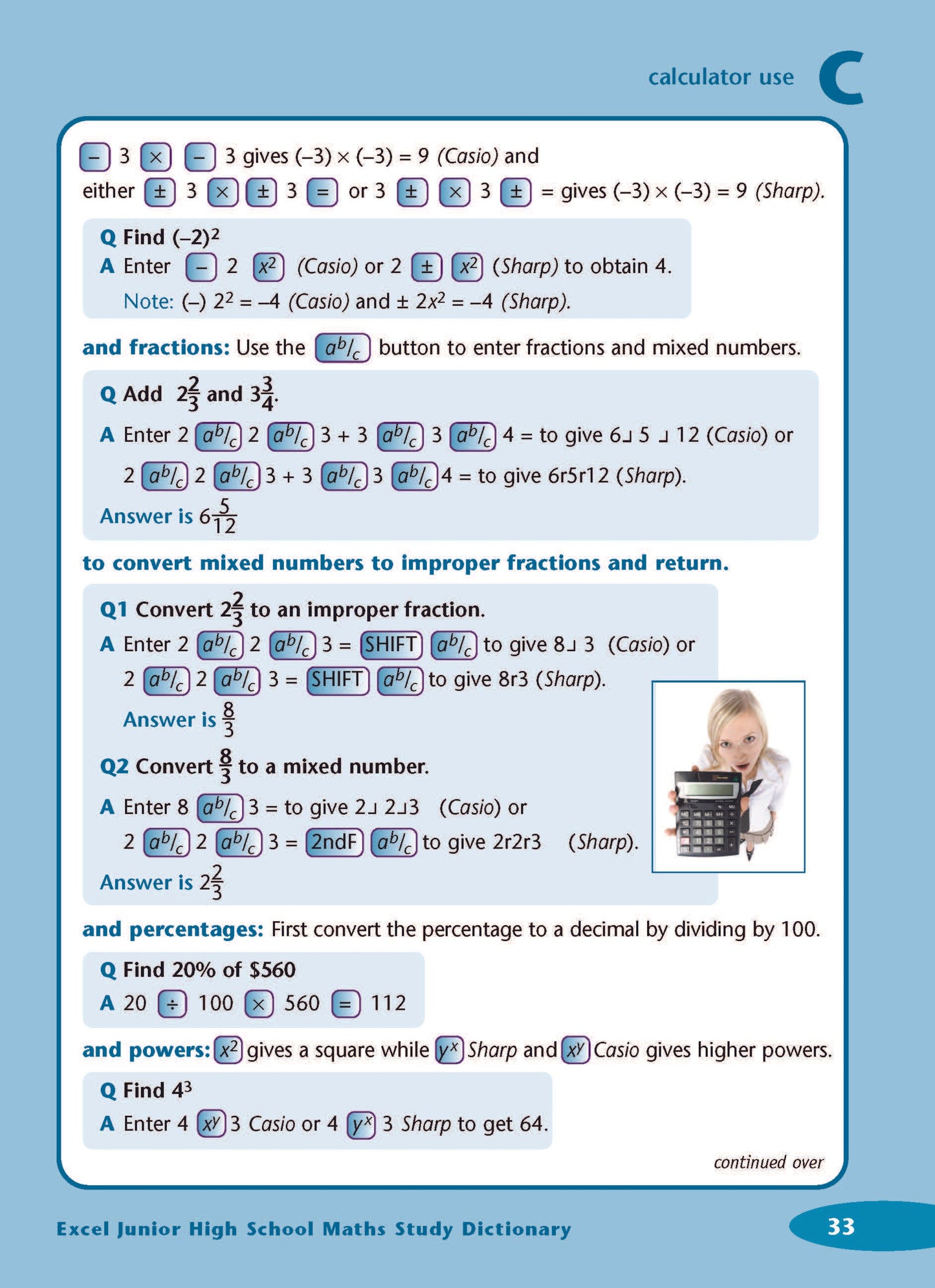 Excel Dictionaries - Junior High School Maths Study Dictionary Years 7-10