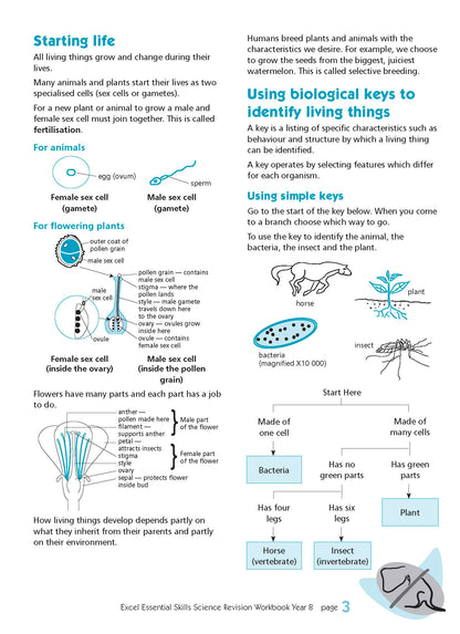 Excel Essential Skills - Science Revision Workbook Year 8
