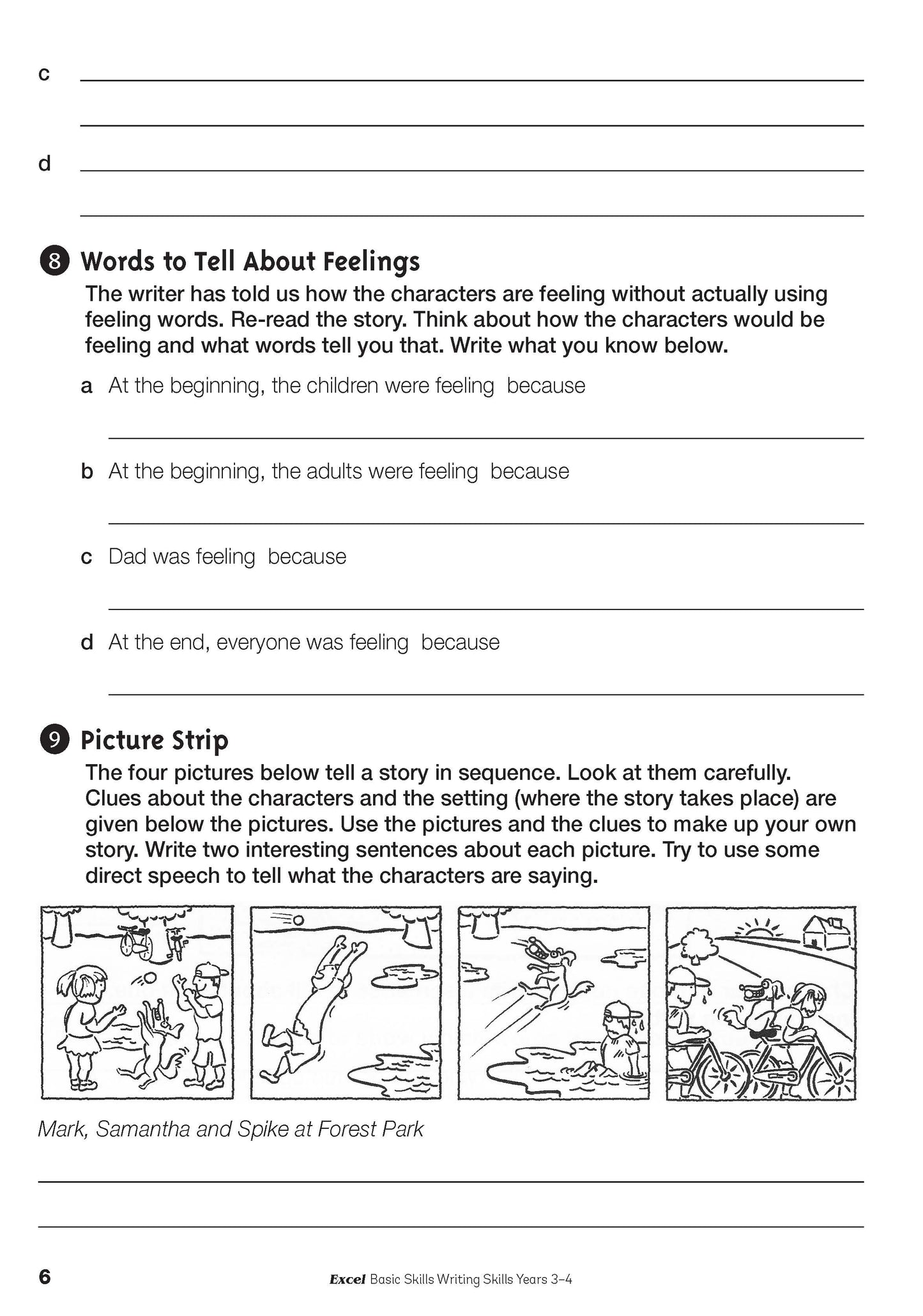 Excel Basic Skills - Writing Skills Years 3-4