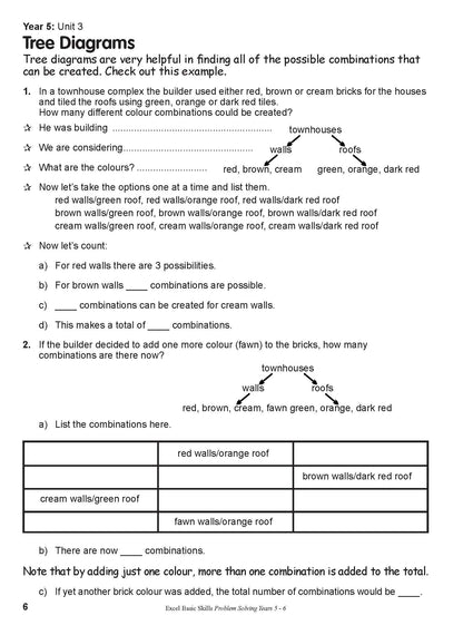 Excel Basic Skills - Problem Solving Years 5-6