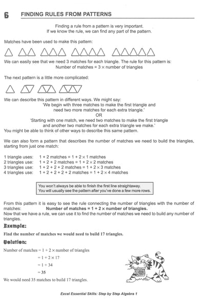 Excel Essential Skills - Step-by-Step Algebra 1 Years 7-8