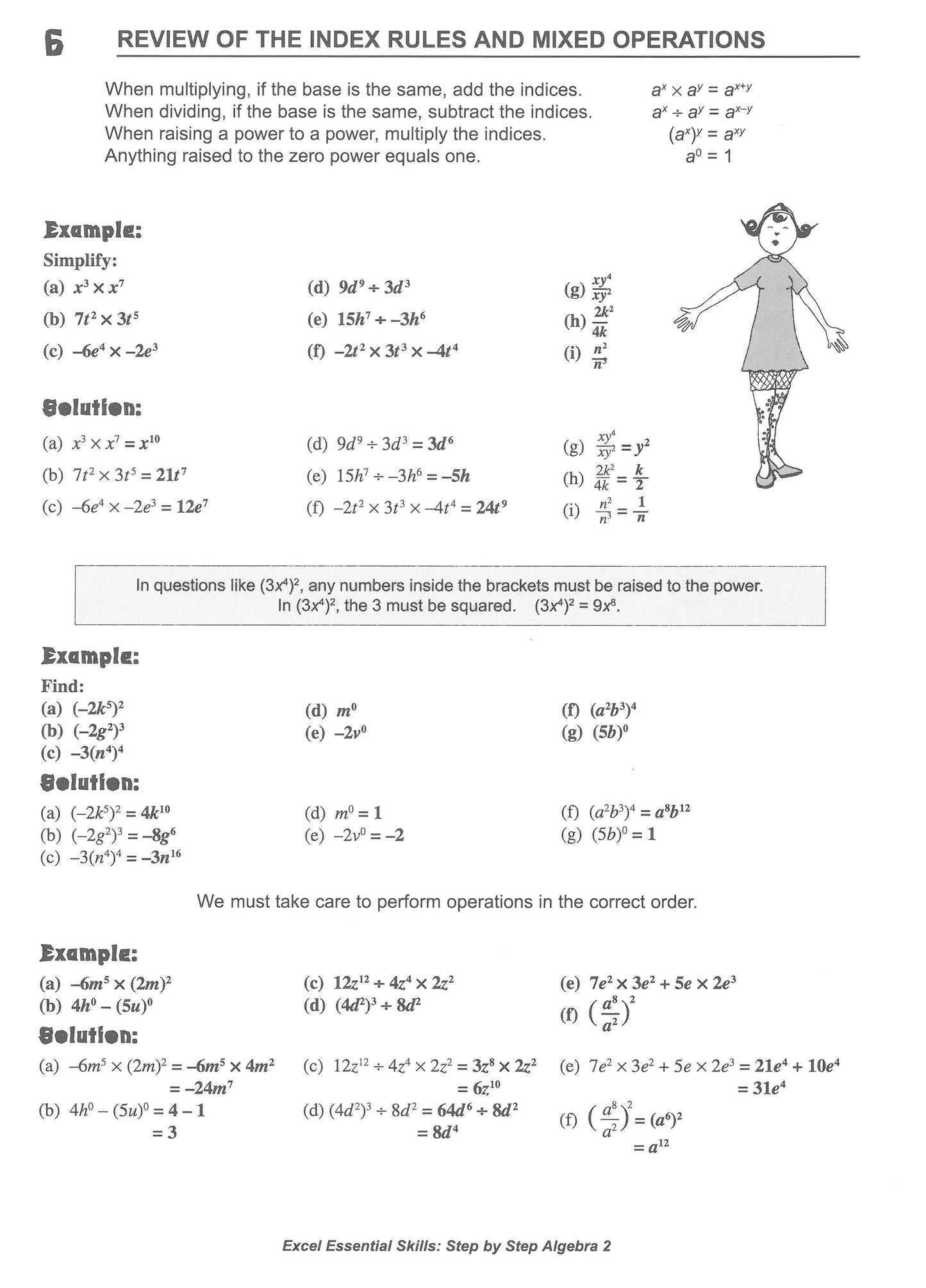 Excel Essential Skills - Step-by-Step Algebra 2 Years 8-10