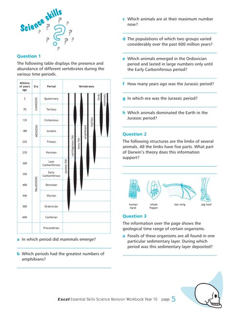 Excel Essential Skills - Science Revision Workbook Year 10