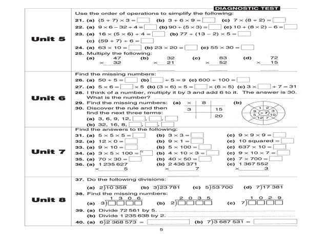 Excel Basic Skills - Multiplication and Division Years 5-6